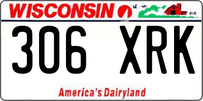 WI license plate 306XRK