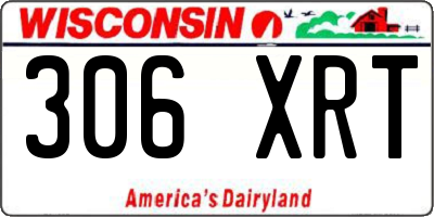 WI license plate 306XRT