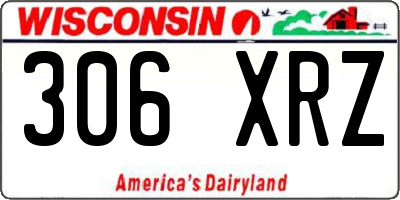 WI license plate 306XRZ