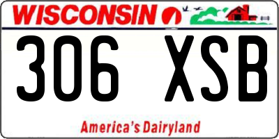 WI license plate 306XSB