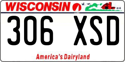 WI license plate 306XSD