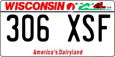 WI license plate 306XSF