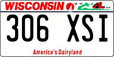 WI license plate 306XSI