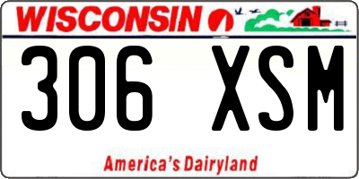 WI license plate 306XSM