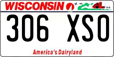WI license plate 306XSO