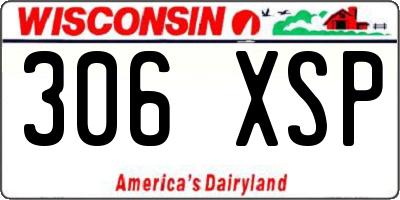 WI license plate 306XSP