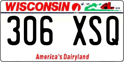 WI license plate 306XSQ