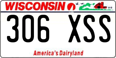 WI license plate 306XSS