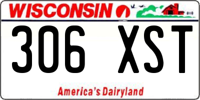 WI license plate 306XST