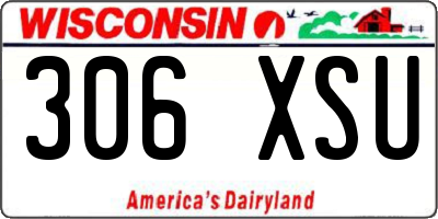 WI license plate 306XSU