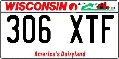 WI license plate 306XTF