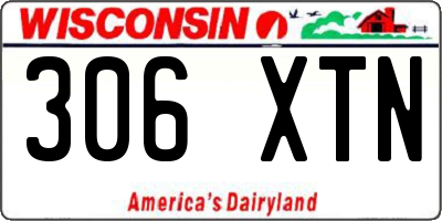 WI license plate 306XTN