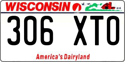WI license plate 306XTO