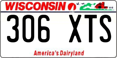 WI license plate 306XTS
