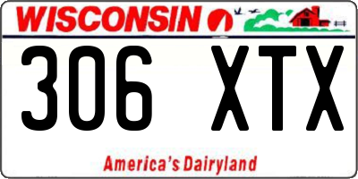 WI license plate 306XTX