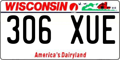 WI license plate 306XUE