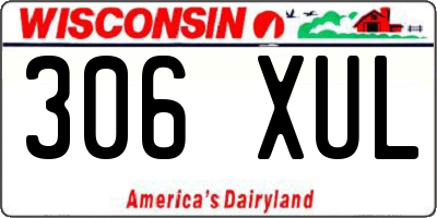 WI license plate 306XUL