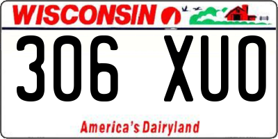 WI license plate 306XUO