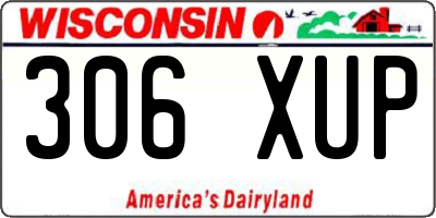 WI license plate 306XUP