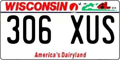 WI license plate 306XUS
