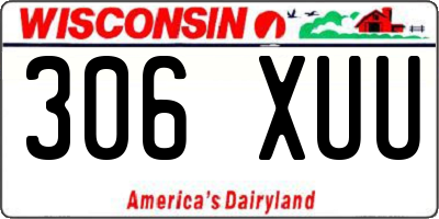 WI license plate 306XUU