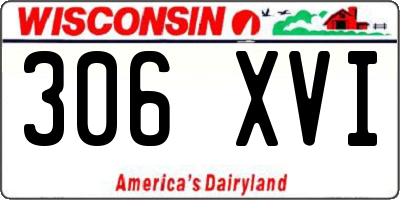 WI license plate 306XVI