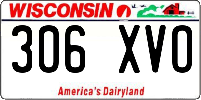 WI license plate 306XVO