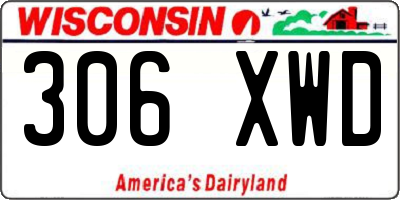 WI license plate 306XWD