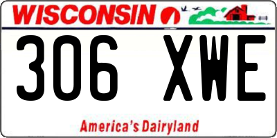 WI license plate 306XWE