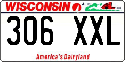 WI license plate 306XXL