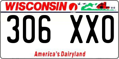 WI license plate 306XXO