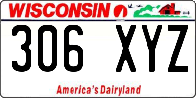 WI license plate 306XYZ
