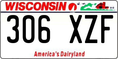 WI license plate 306XZF