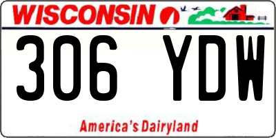 WI license plate 306YDW