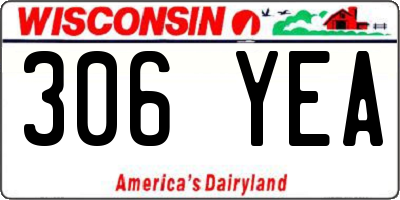 WI license plate 306YEA
