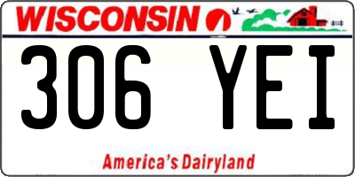 WI license plate 306YEI
