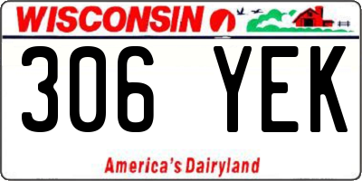 WI license plate 306YEK