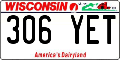 WI license plate 306YET