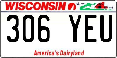 WI license plate 306YEU