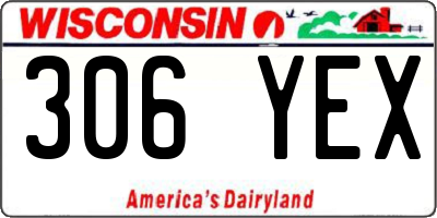 WI license plate 306YEX