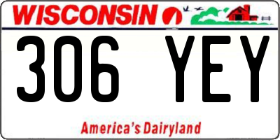 WI license plate 306YEY