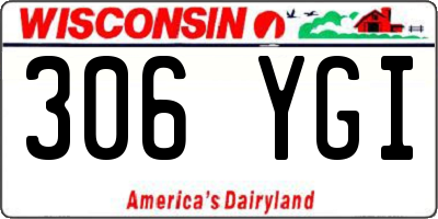 WI license plate 306YGI