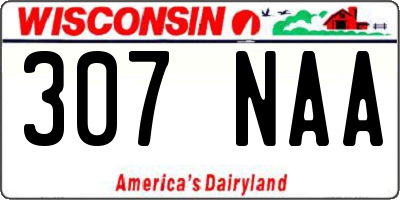 WI license plate 307NAA