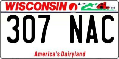 WI license plate 307NAC