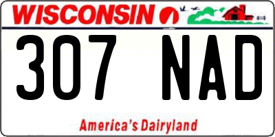 WI license plate 307NAD