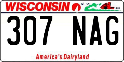 WI license plate 307NAG