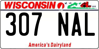 WI license plate 307NAL