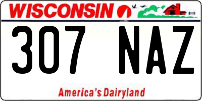 WI license plate 307NAZ