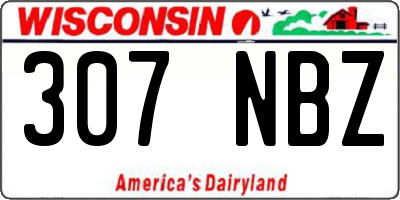 WI license plate 307NBZ