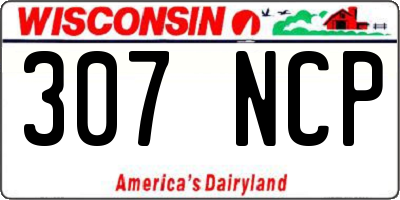 WI license plate 307NCP